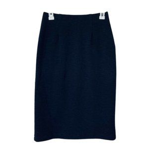 Cut loose navy rib textured pencil skirt women's XS